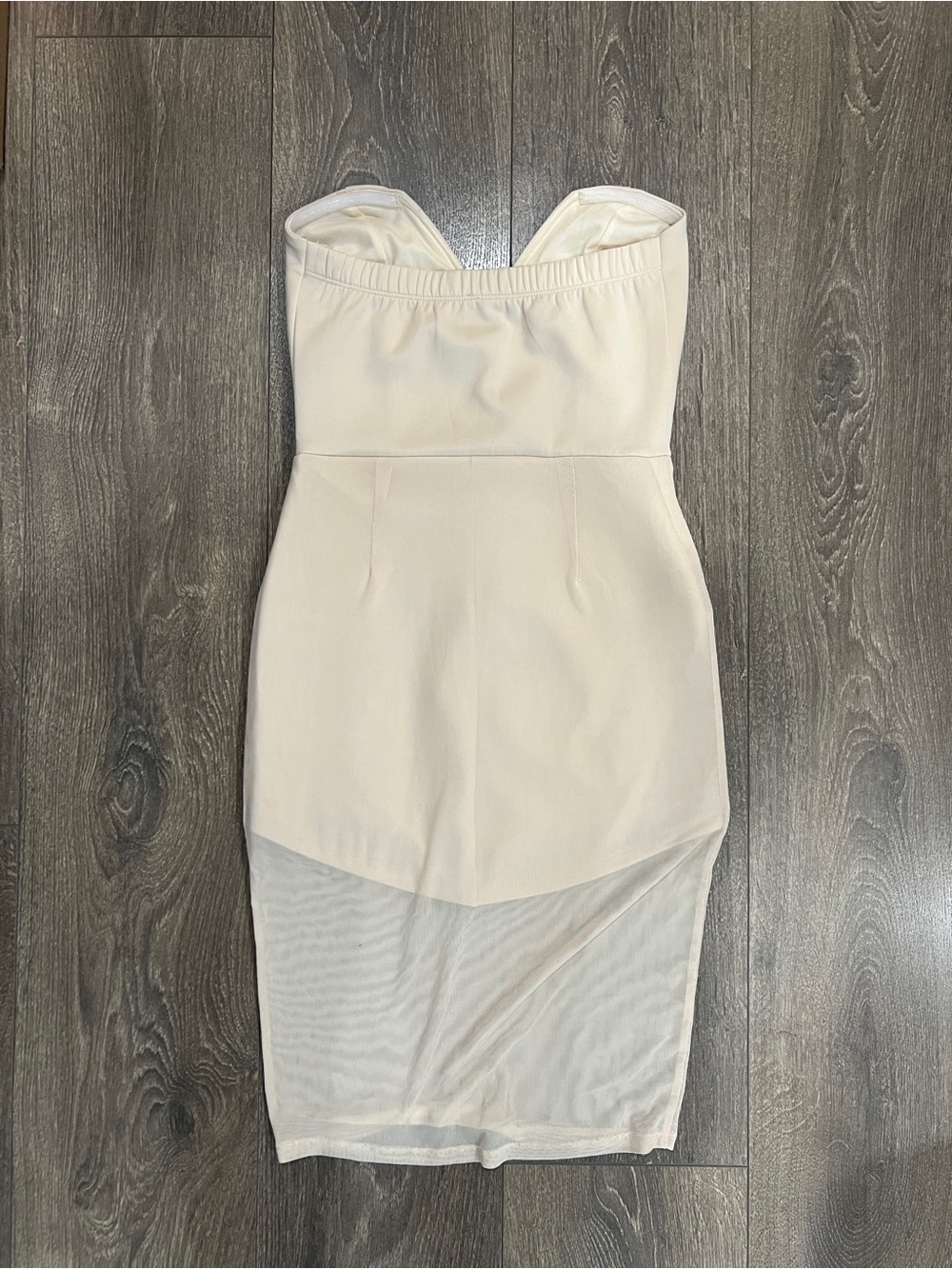 Charlotte Russe nude pink dress with mesh skirt - Picture 2 of 4